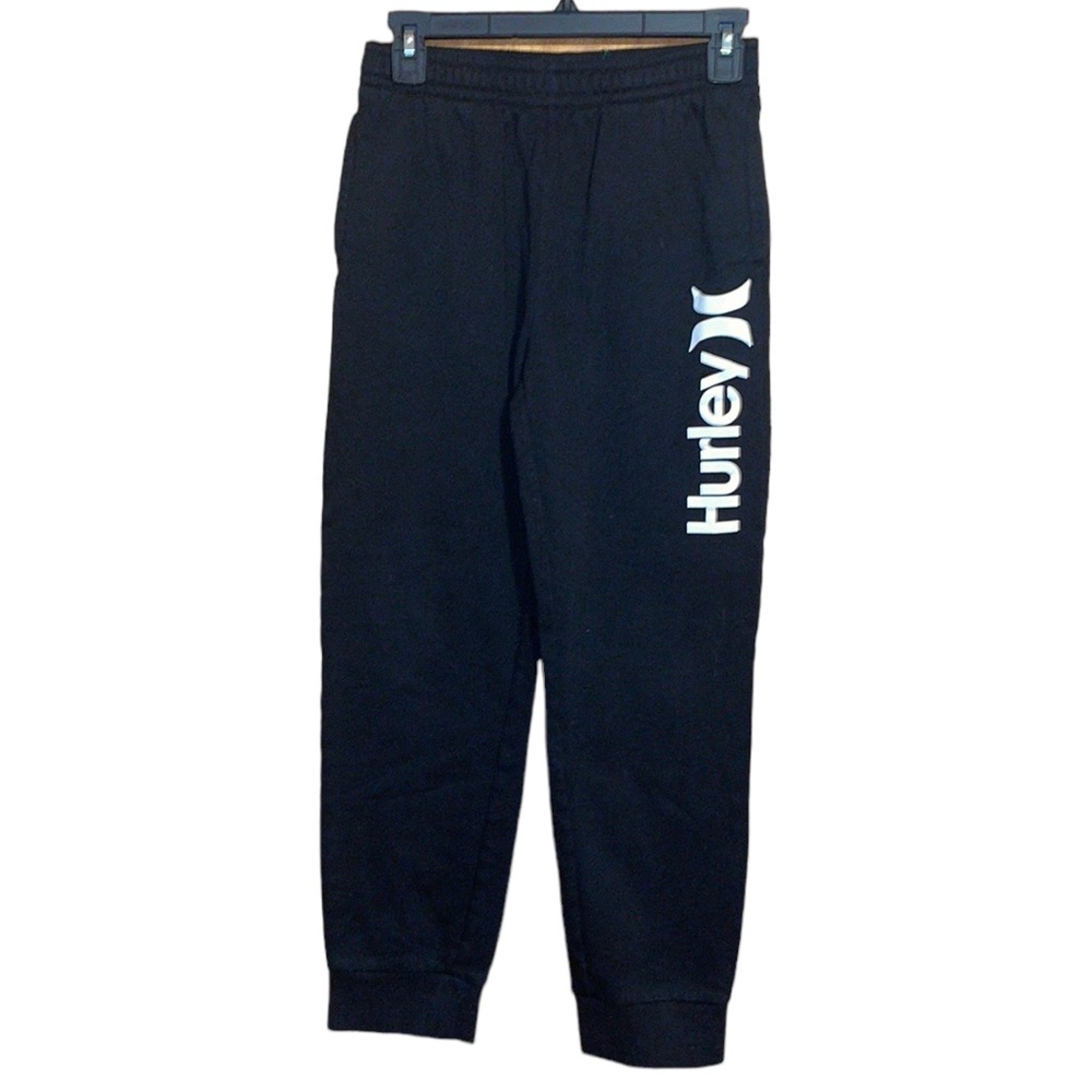 •HURLEY•BLACK LOGO "HURLEY" JOGGER/SWEATPANTS SIZE 18/20(UNISEX)